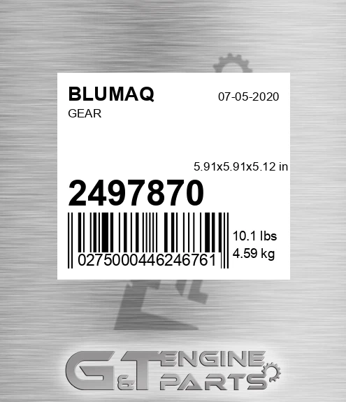 249-7870 Gear for BLUMAQ
