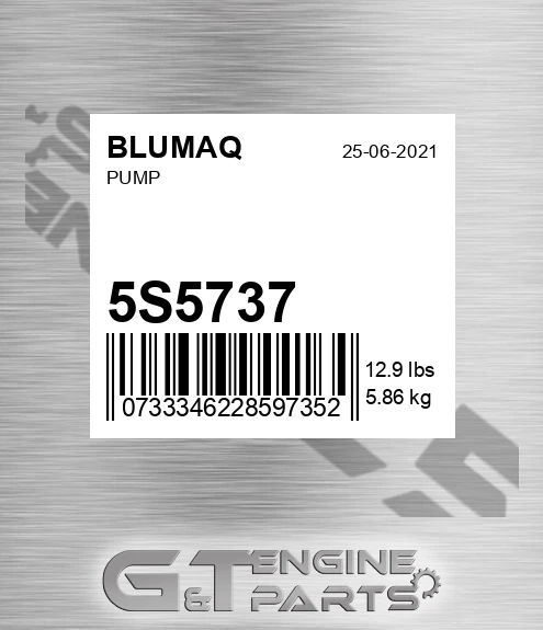 5S-5737 Pump for BLUMAQ