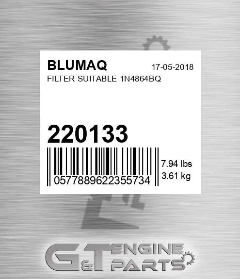 220133 BLUMAQ Filter Suitable 1n4864bq