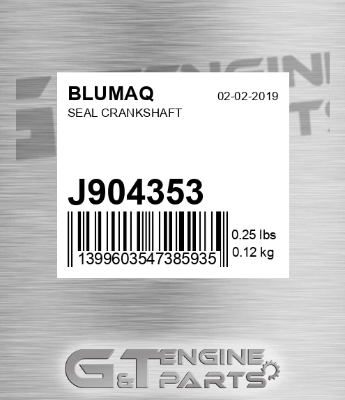J904353 Seal Crankshaft