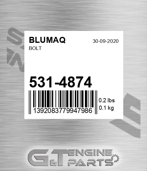 531-4874 Bolt for BLUMAQ