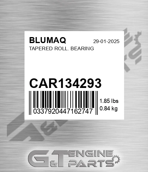 CAR134293 BLUMAQ Tapered Roll. Bearing