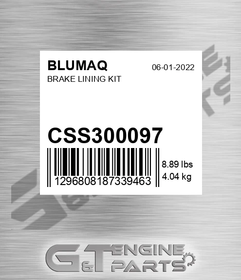 CSS300097 BLUMAQ Brake Lining Kit