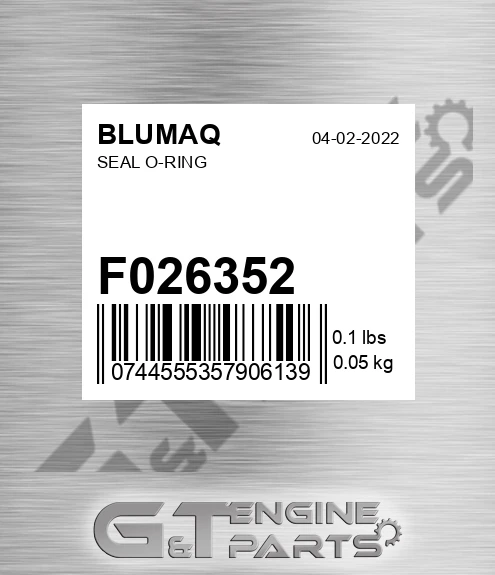 F026352 Seal O-ring for BLUMAQ