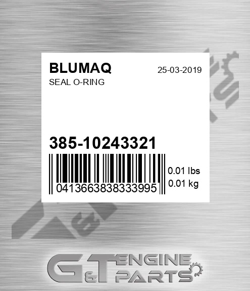 385-10243321 Seal O-ring for BLUMAQ