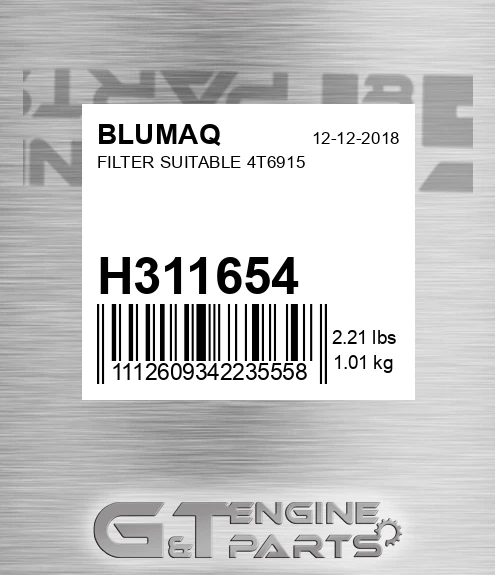 H311654 Filter Suitable 4t6915