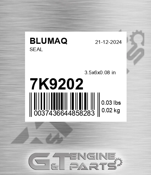 7K-9202 Seal for BLUMAQ