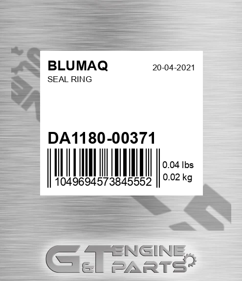 DA1.180-00371 Seal Ring for BLUMAQ