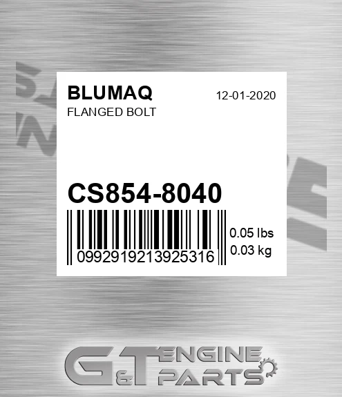 CS854-8040 Flanged Bolt for BLUMAQ