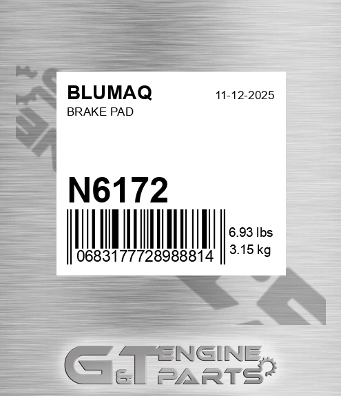 N6172 BLUMAQ Brake Pad