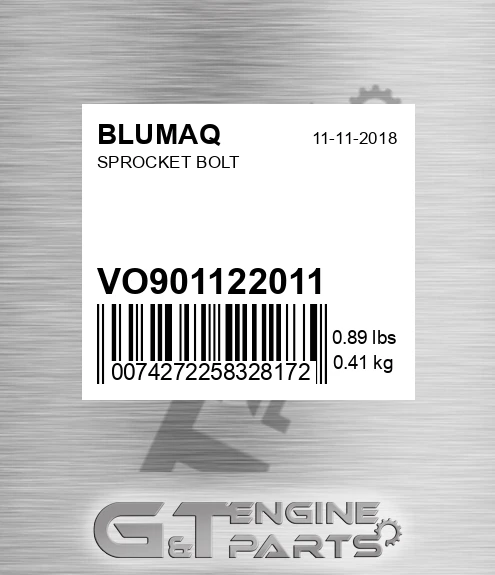 VO901122011 Sprocket Bolt for BLUMAQ