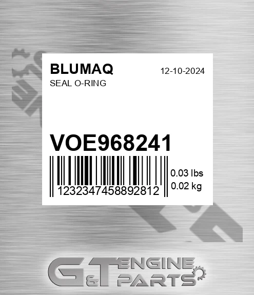 VOE968241 Seal O-ring for BLUMAQ
