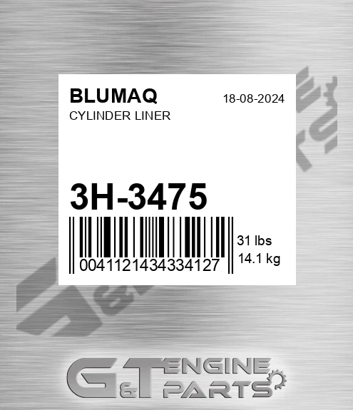 3H-3475 Cylinder Liner for BLUMAQ