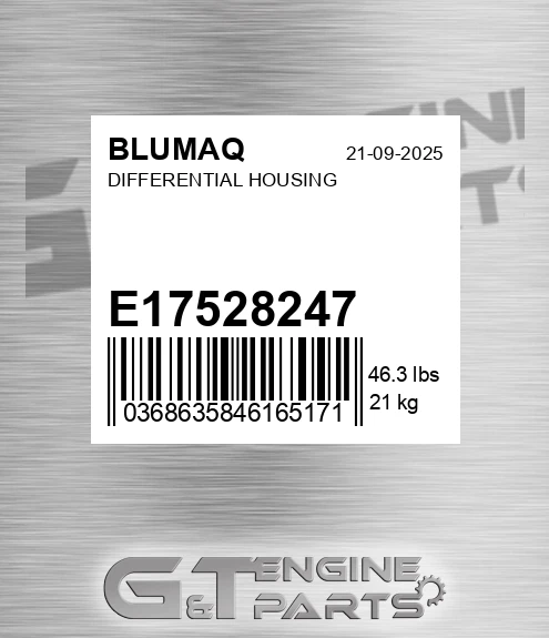 E17528247 Differential Housing for BLUMAQ