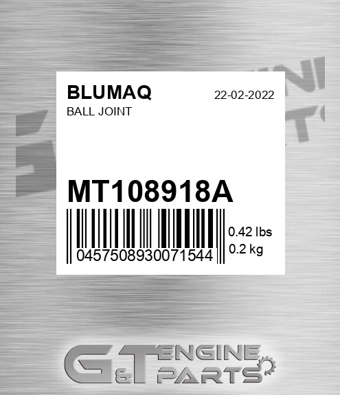 MT108918A Ball Joint for BLUMAQ