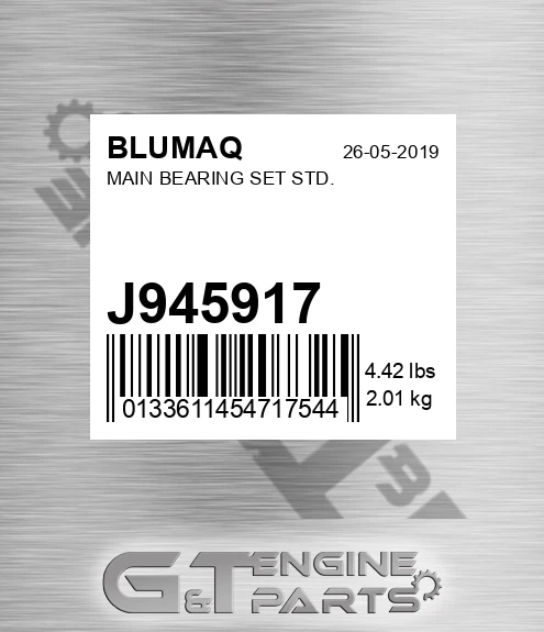 J945917 Main Bearing Set Std.