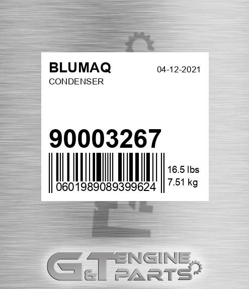 900.03267 Condenser for BLUMAQ