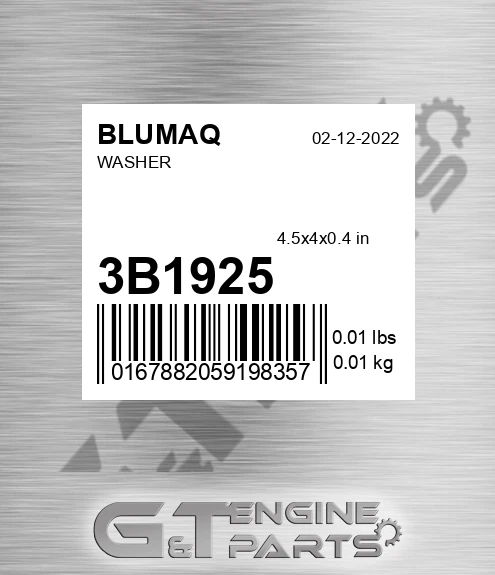 3B-1925 Washer for BLUMAQ