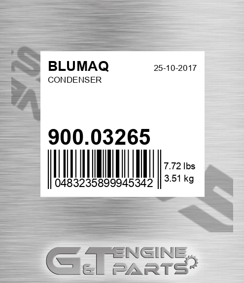 900.03265 Condenser for BLUMAQ