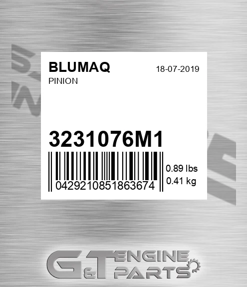 3231076M1 Pinion for BLUMAQ