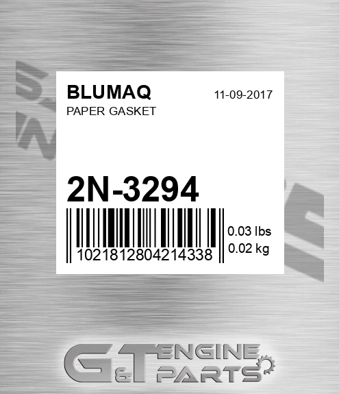 2N-3294 Paper Gasket