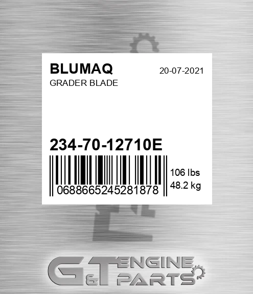 234-70-12710E Grader Blade for BLUMAQ