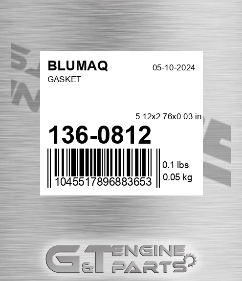 136-0812 Gasket for BLUMAQ