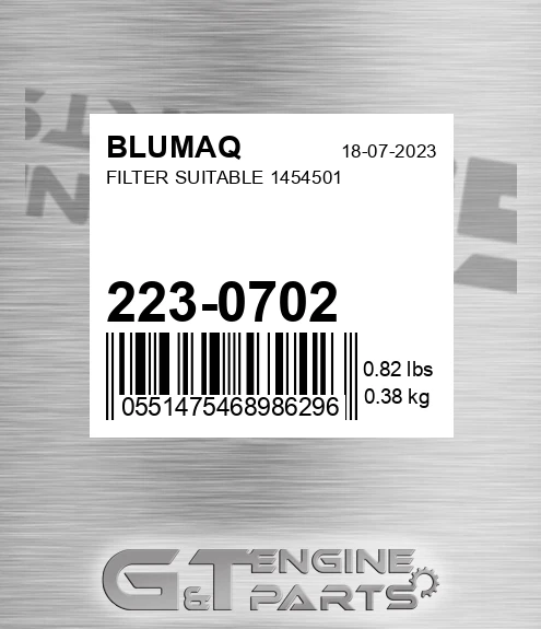 223-0702 Filter Suitable 1454501 for BLUMAQ