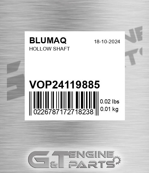 VOP24119885 Hollow Shaft for BLUMAQ