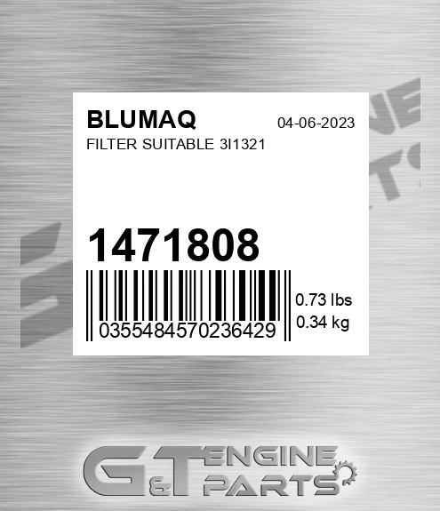 1471808 Filter Suitable 3i1321