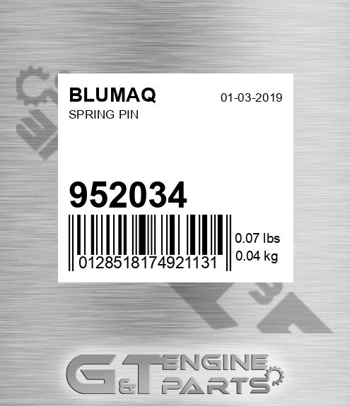 952034 BLUMAQ Spring Pin