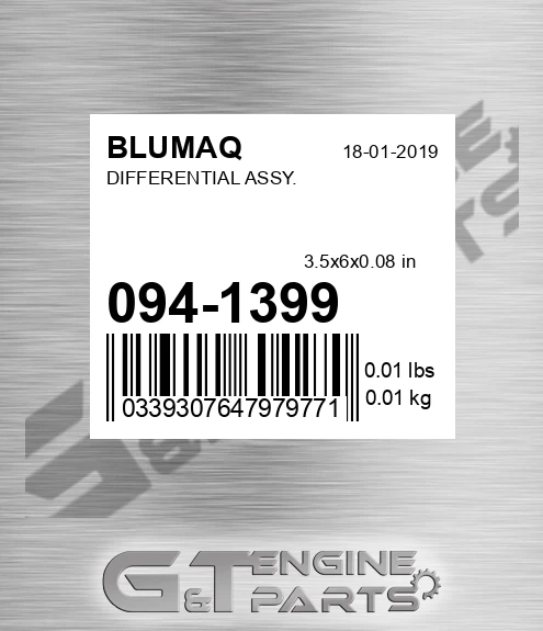 094-1399 Differential Assy. for BLUMAQ