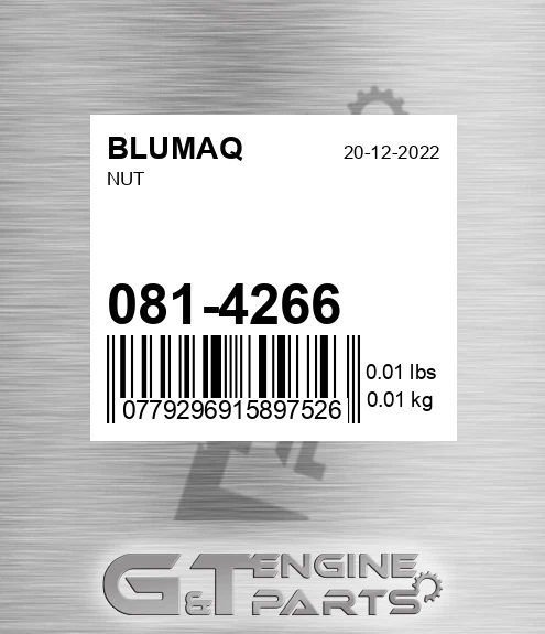 081-4266 Nut for BLUMAQ