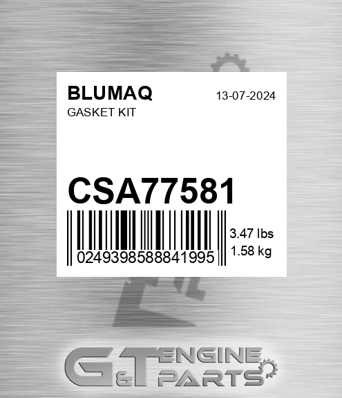CSA77581 BLUMAQ Gasket Kit