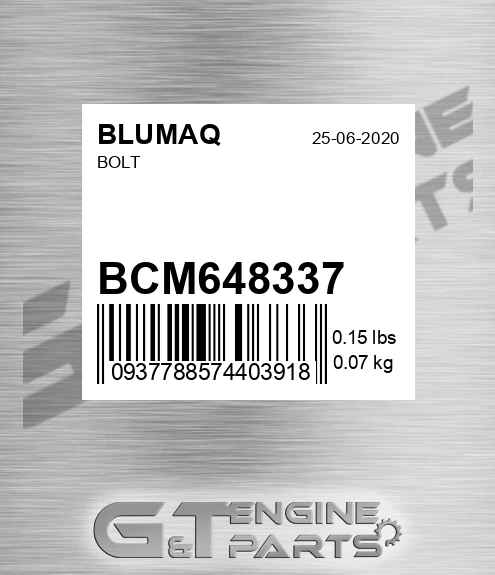 BCM64833.7 Bolt for BLUMAQ