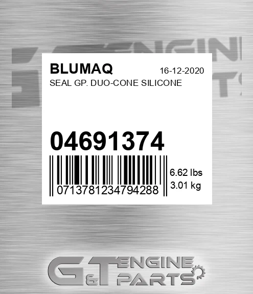 04691374 BLUMAQ Seal Gp. Duo-cone Silicone