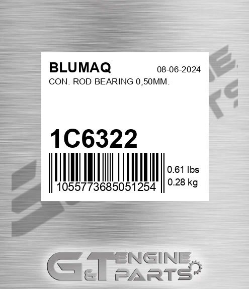 1C-6322 BLUMAQ Con. Rod Bearing 0,50mm.