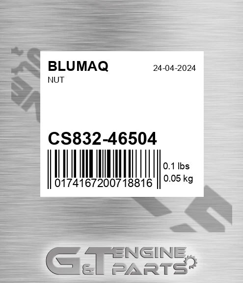 CS832-46504 BLUMAQ Nut