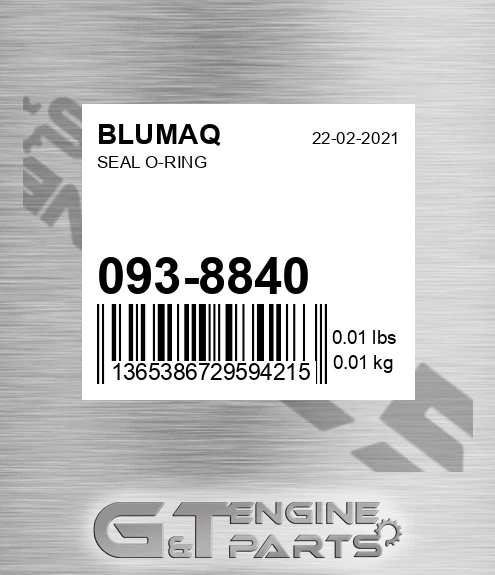 093-8840 Seal O-ring for BLUMAQ