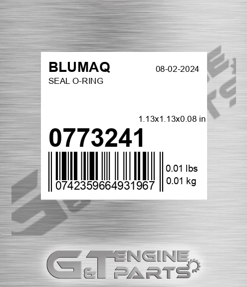 077-3241 Seal O-ring for BLUMAQ