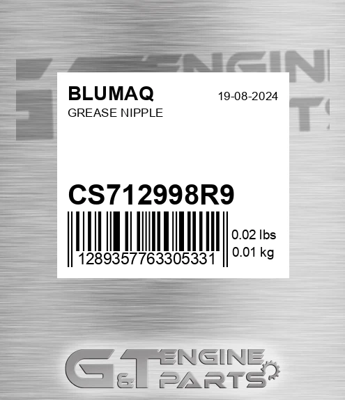 CS712998R9 Grease Nipple