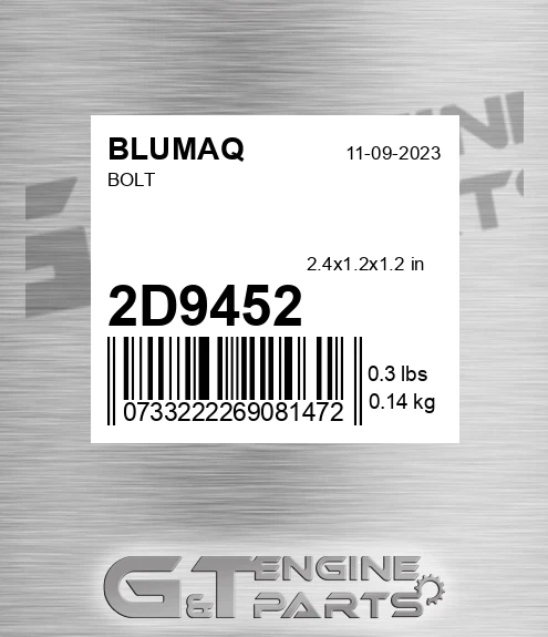 2D-9452 Bolt for BLUMAQ