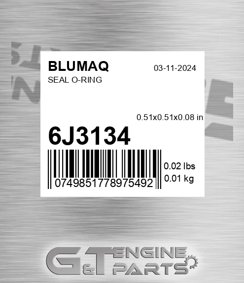 6J-3134 Seal O-ring for BLUMAQ