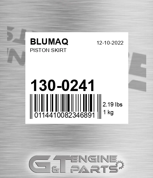 130-0241 Piston Skirt for BLUMAQ