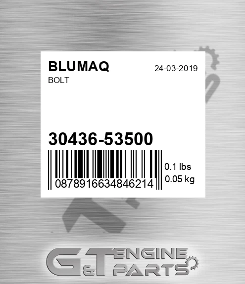 30436-53500 Bolt for BLUMAQ