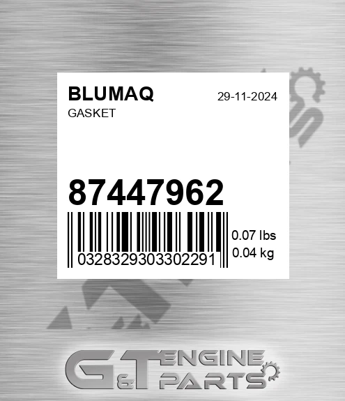 87447962 Gasket