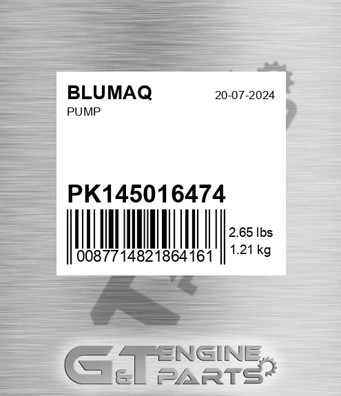 PK145016474 Pump for BLUMAQ
