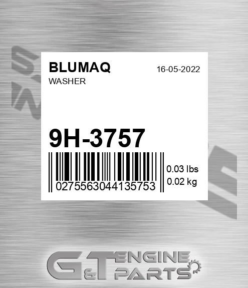 9H-3757 Washer for BLUMAQ