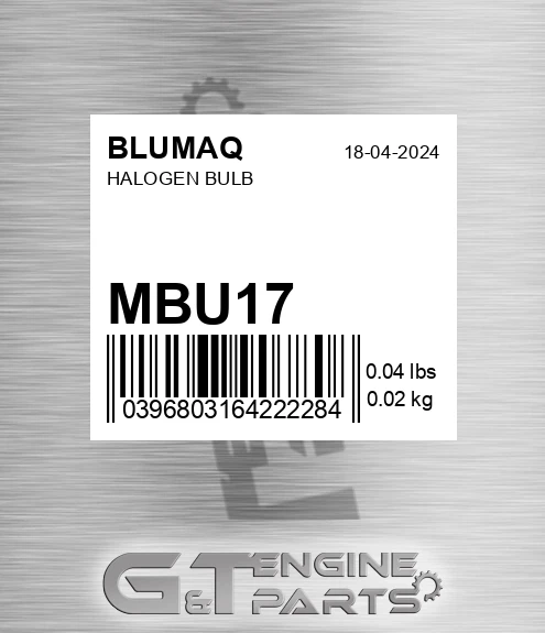 MBU17 Halogen Bulb for BLUMAQ