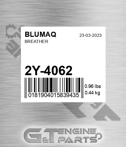 2Y-4062 Breather for BLUMAQ